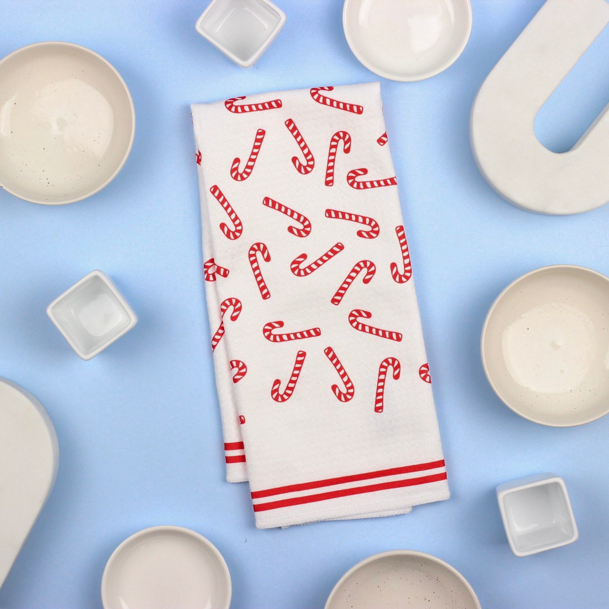 Candy Cane Dish Towel - 16''x24''